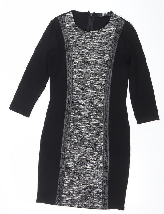 Cotton Brothers Women’s Black Knit Bodycon Dress M Workwear