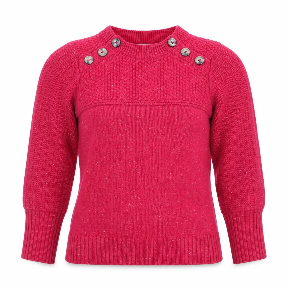 Marks & Spencer Per Una Women’s Pink Button Pullover Jumper Size 8