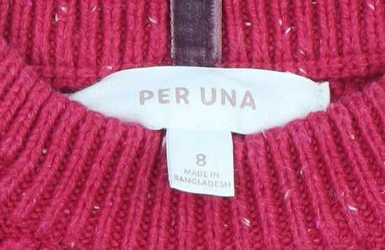 Marks and Spencer Per Una Women’s Pink Button Pullover Jumper Size 8