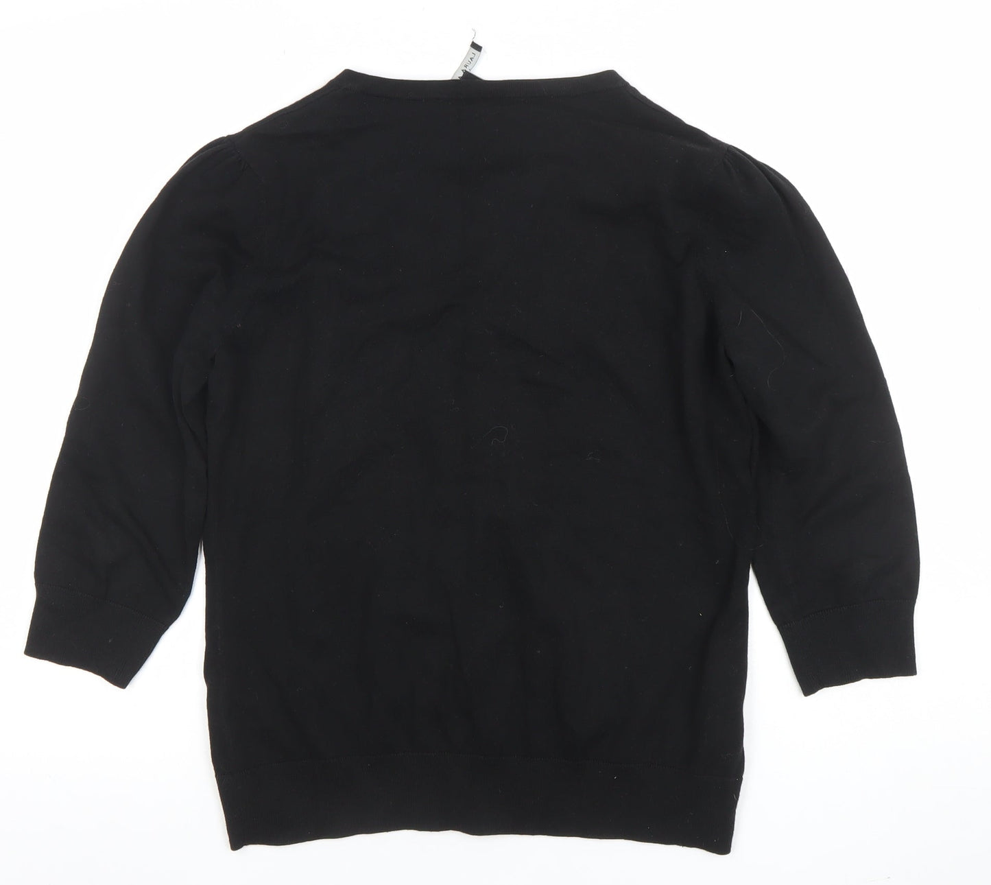 Laura Ashley Women's Black Knit Bow Detail Blouse UK 16