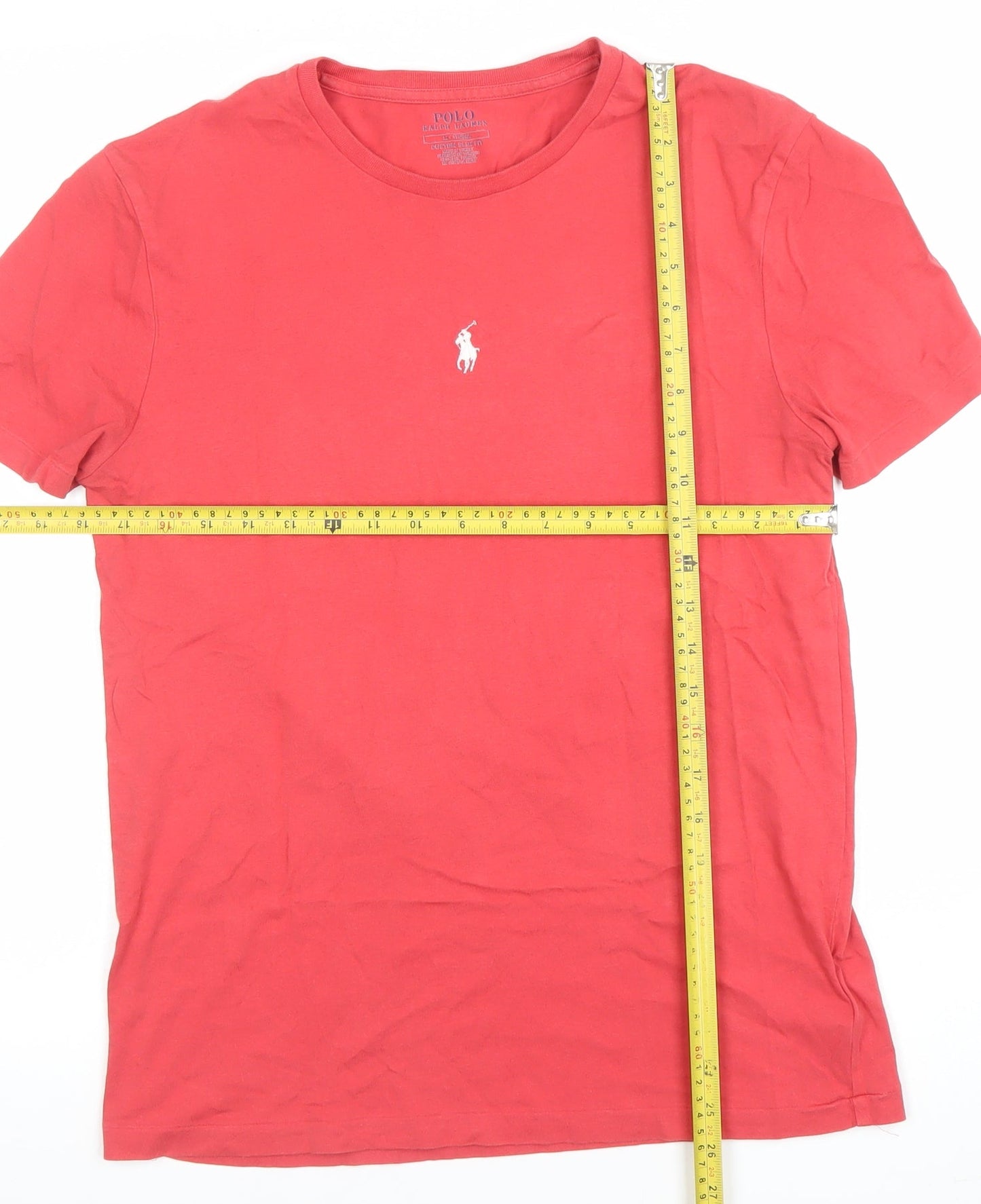 Ralph Lauren Men's Red Slim Fit Cotton Crew Neck T-Shirt M