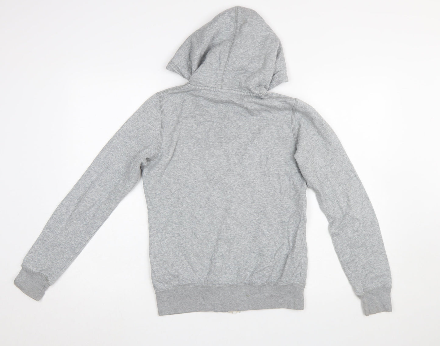 Nike Women's Grey Full Zip Hoodie S Cotton Blend Sportswear