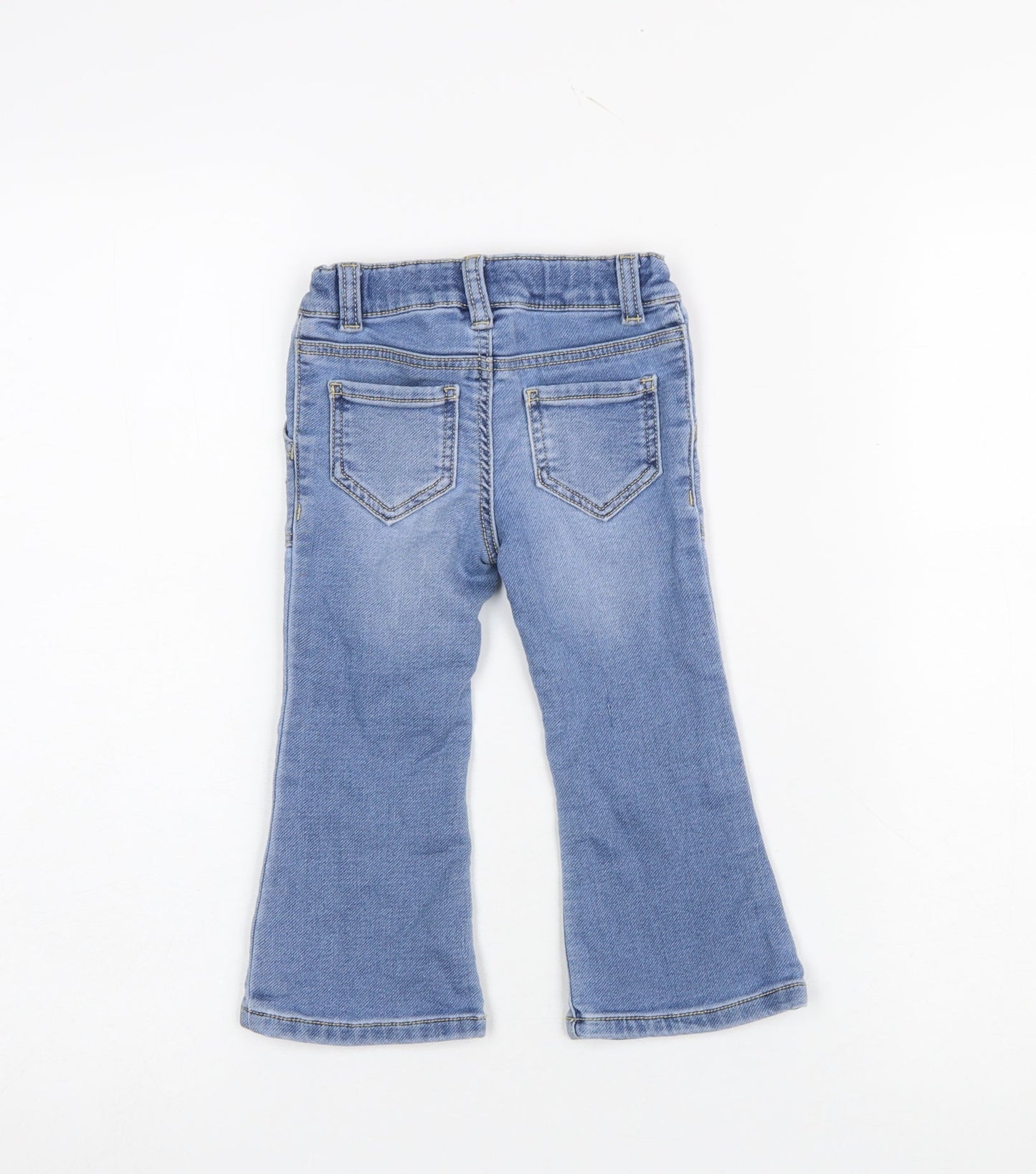OshKosh B'gosh Girls Blue Flared Denim Jeans 2 Years with Pockets
