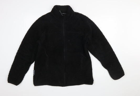 Mountainlife Women's Black Fleece Zip Jacket Size 14