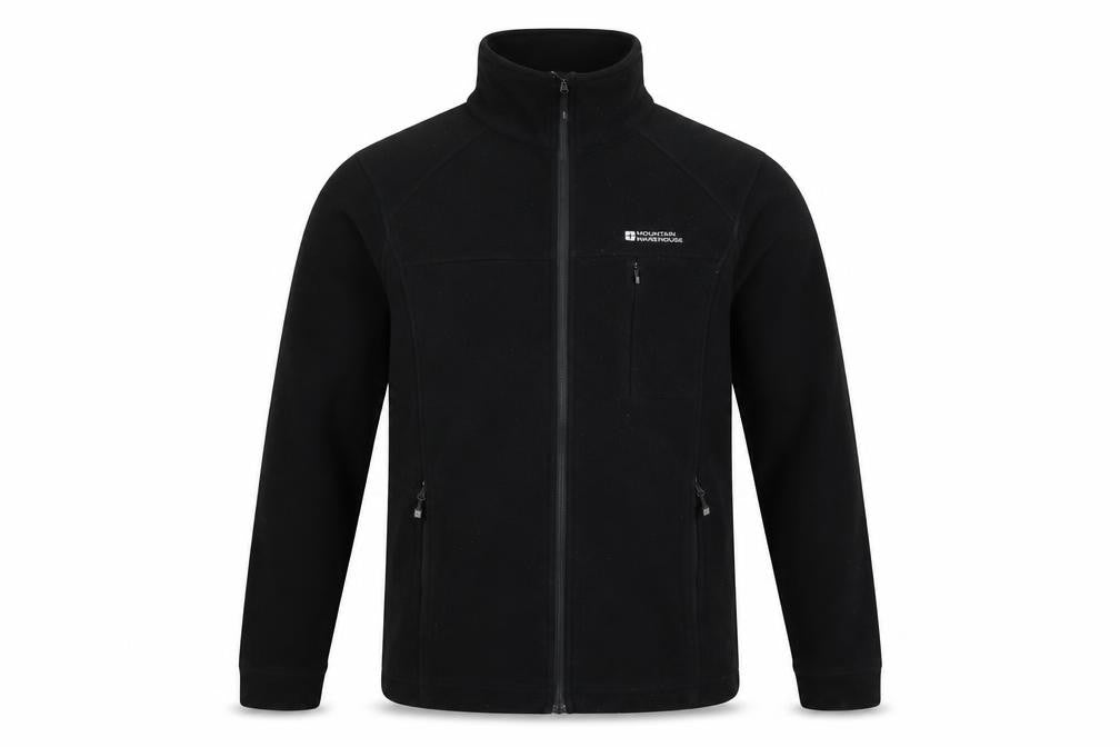 Mountain Warehouse Men's Black XS Full Zip Fleece Jacket
