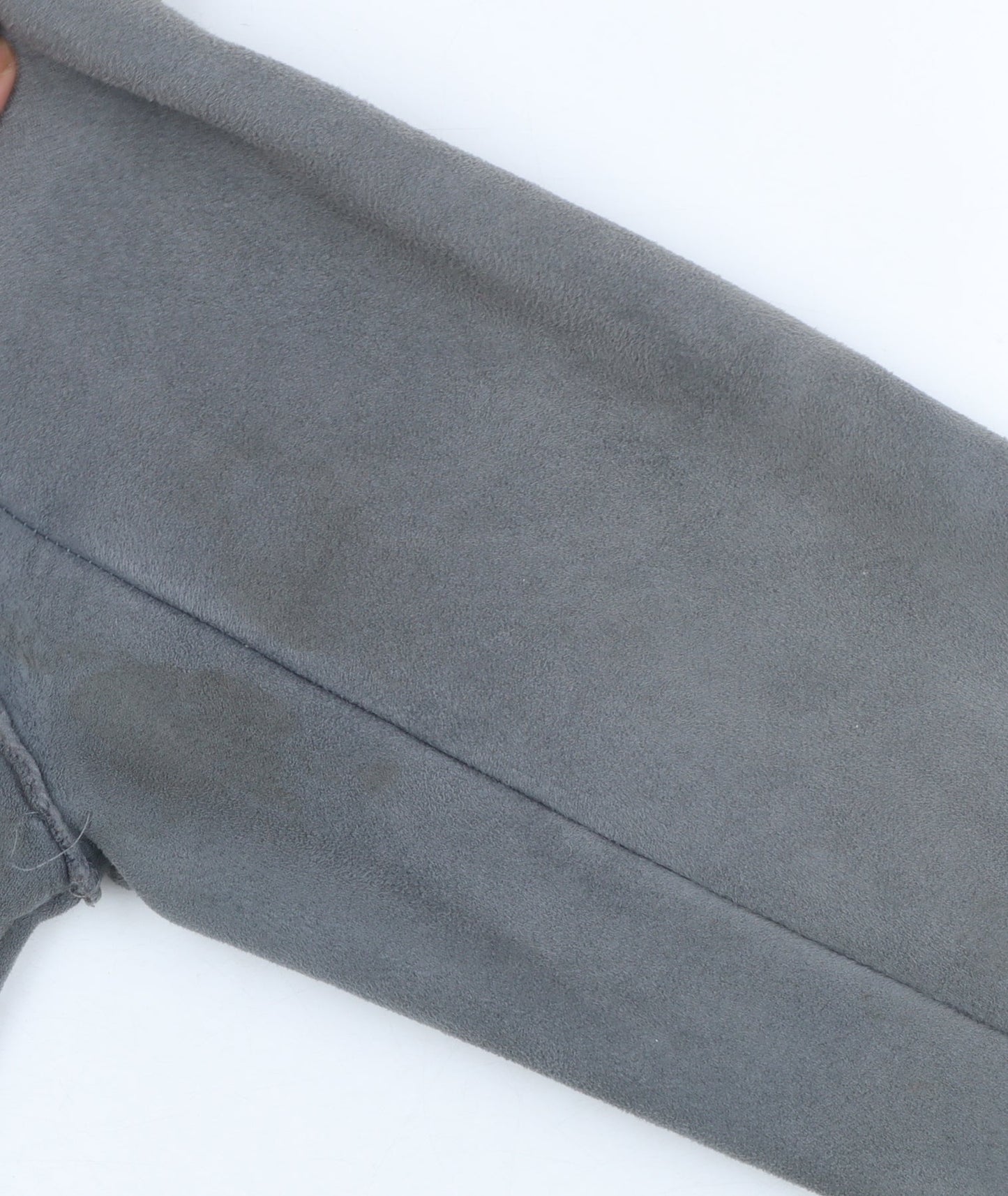 Falmer Womens Grey Size 12 Faux Shearling Lined Zip Jacket