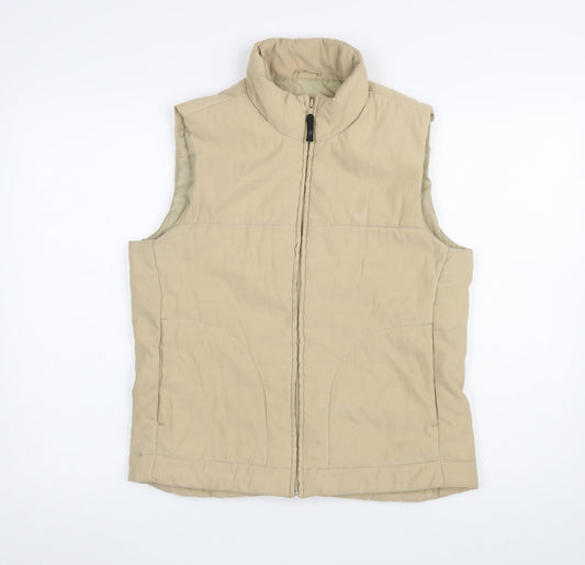 Dorothy Perkins Women’s Beige Zip Front Padded Waistcoat UK 12
