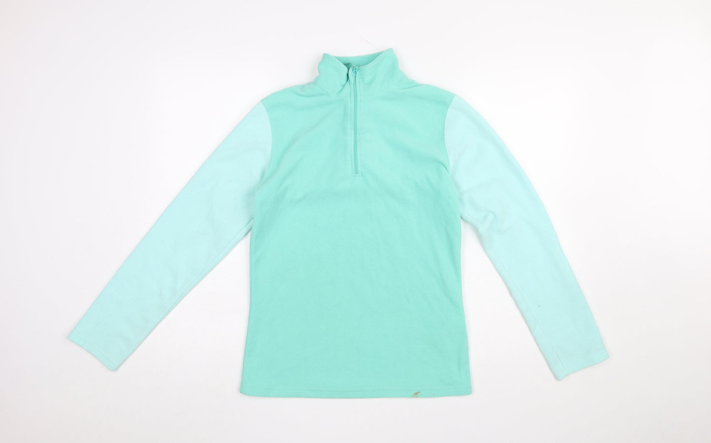 Mountain Warehouse Girls Green Fleece 1/2 Zip Pullover Sweatshirt 13 Years