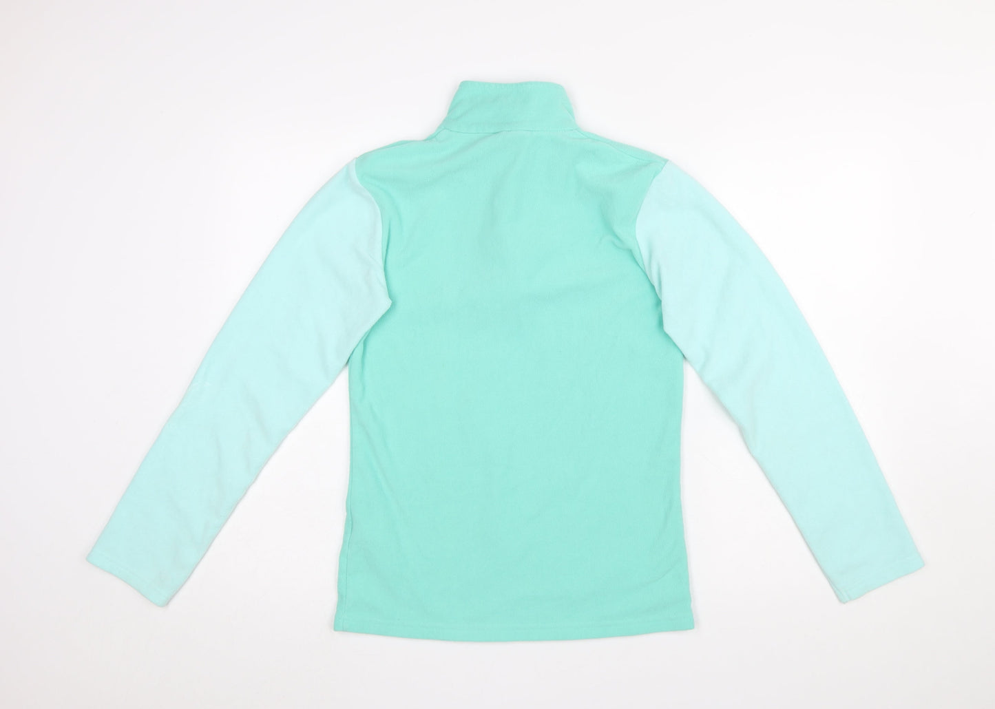 Mountain Warehouse Girls Green Fleece 1/2 Zip Pullover Sweatshirt 13 Years