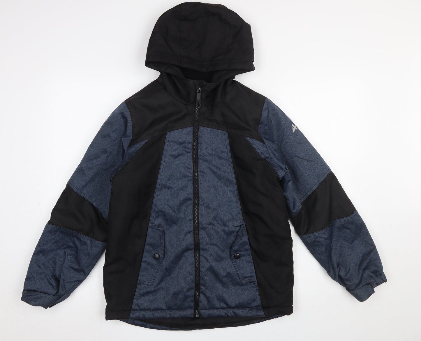 Athletech Boys Blue Hooded Puffer Jacket Lined Waterproof Coat 10-12 Years