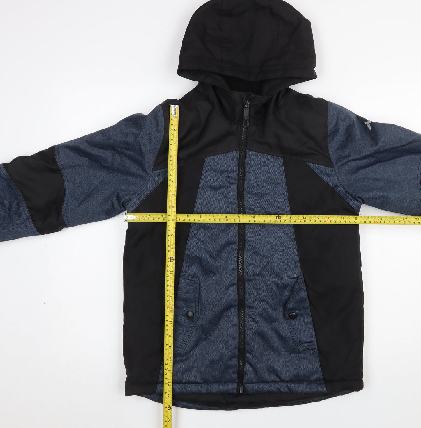 Athletech Boys Blue Hooded Puffer Jacket Lined Waterproof Coat 10-12 Years