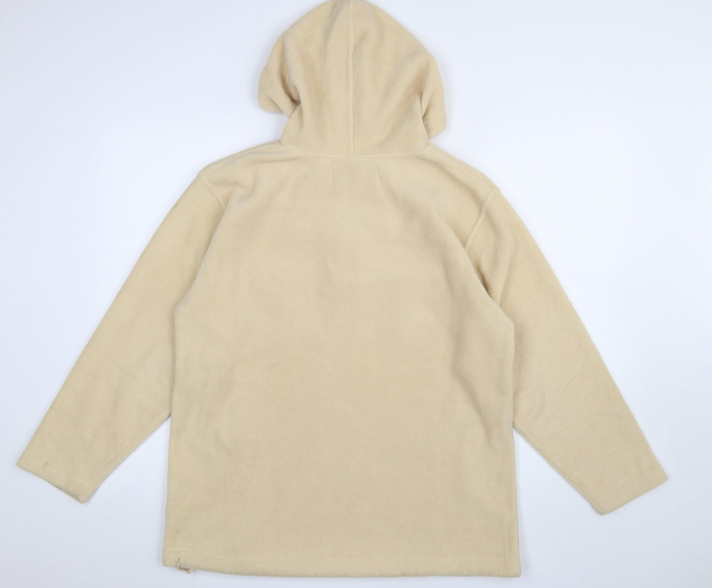 Fabrizio Women Beige Fleece Pullover Hoodie S/M Polyester Warm Winter