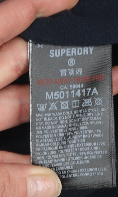 Superdry Men's Grey Windcheater Hooded Jacket Size S Windproof