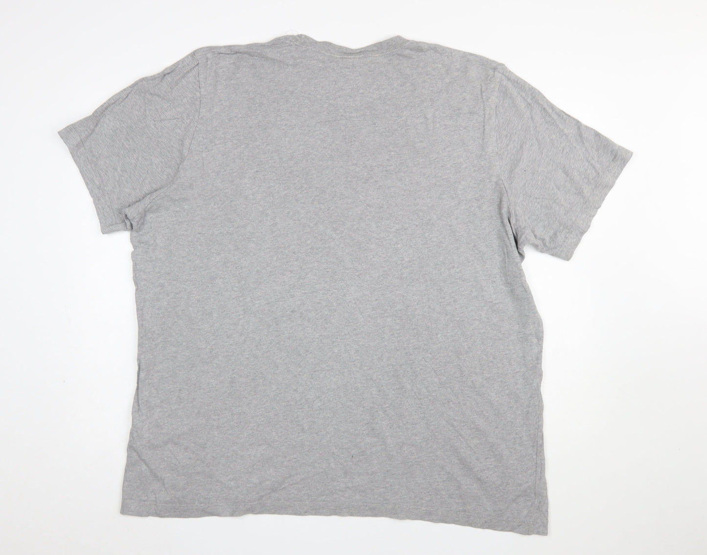 Adidas Men's Grey 2XL Crew Neck Cotton T-Shirt