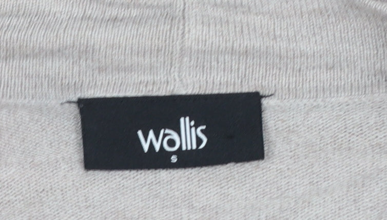 Wallis Women Beige Longline Knit Cardigan Small