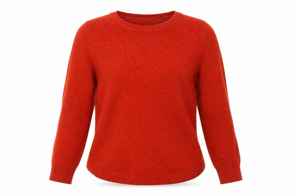 White Stuff Women's Orange Crew Neck Long Sleeve Jumper UK 14