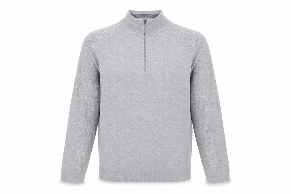 Ted Baker Men’s Grey High Neck 1/2 Zip Jumper Size L