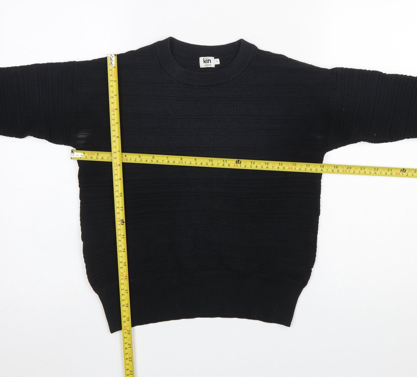 Kin by John Lewis Women's Black Small Crew Neck Knit Jumper