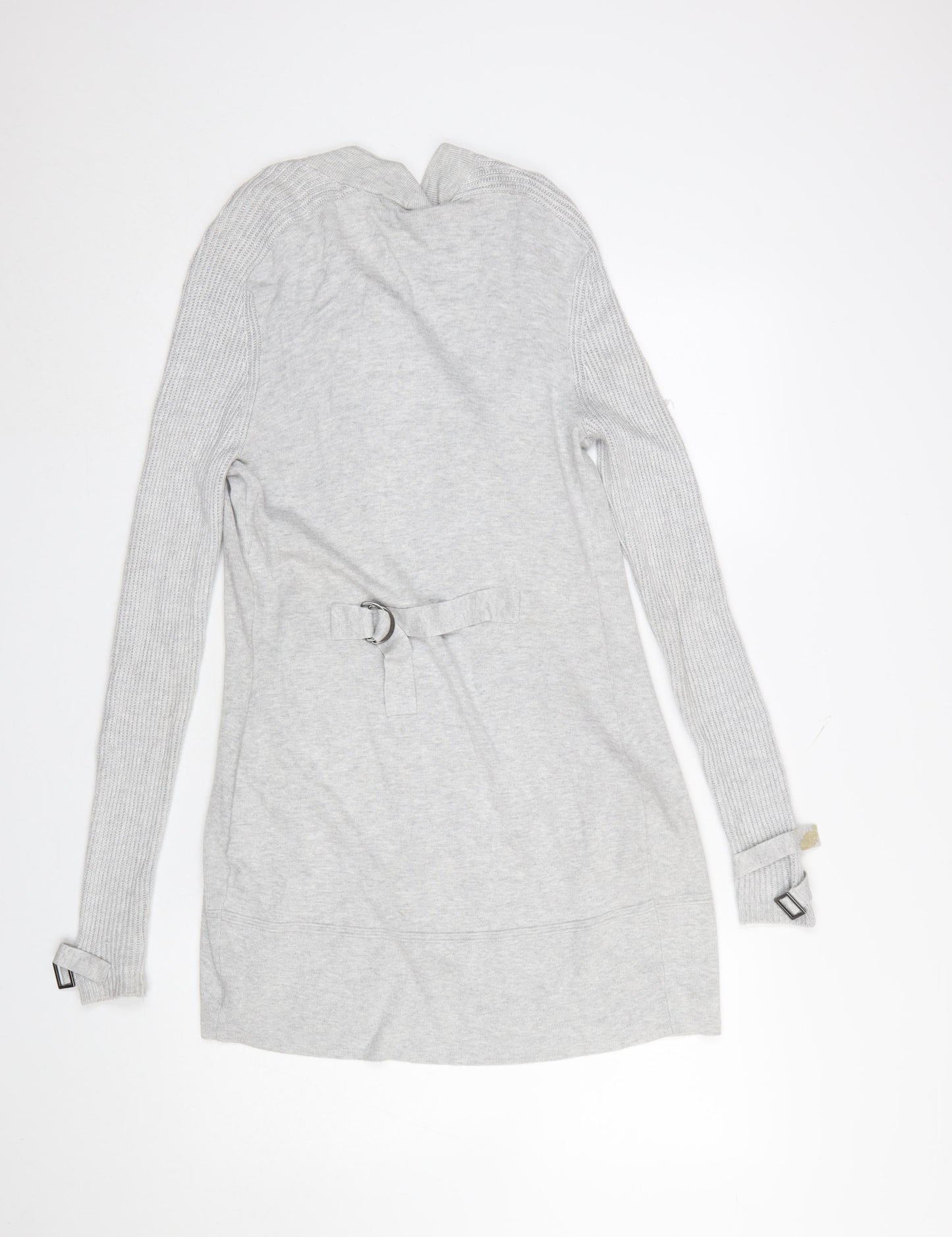 Mint Velvet Women's Grey Wrap Knit Jumper UK 8 Long Sleeve