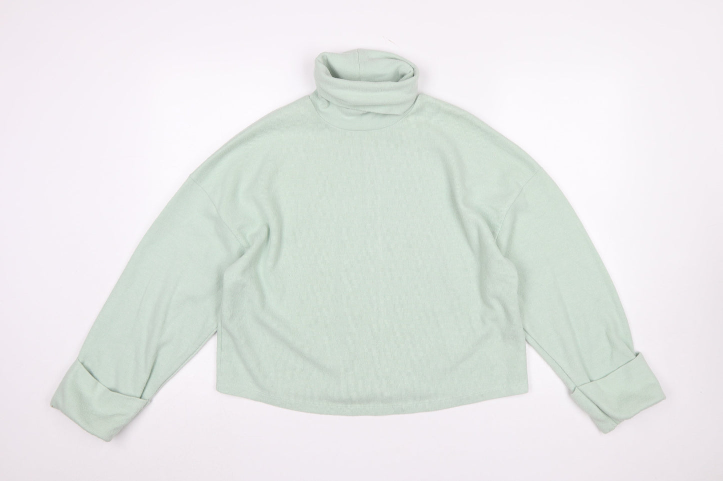 ASOS DESIGN Women's Green Roll Neck Relaxed Fit Jumper UK 10