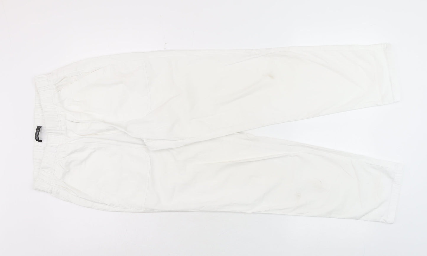 Dunnes Women’s White XS Tapered Cotton Jeans