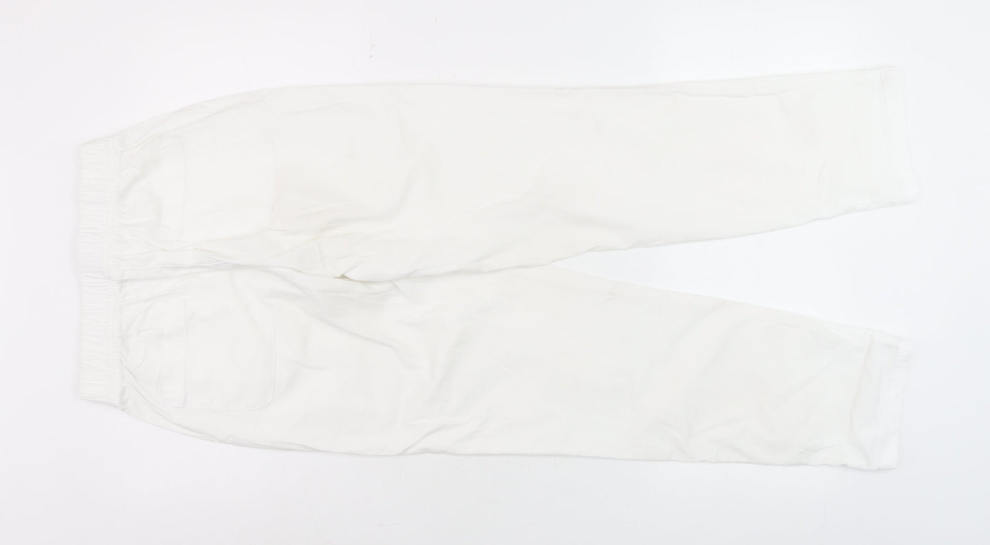 Dunnes Women’s White XS Tapered Cotton Jeans