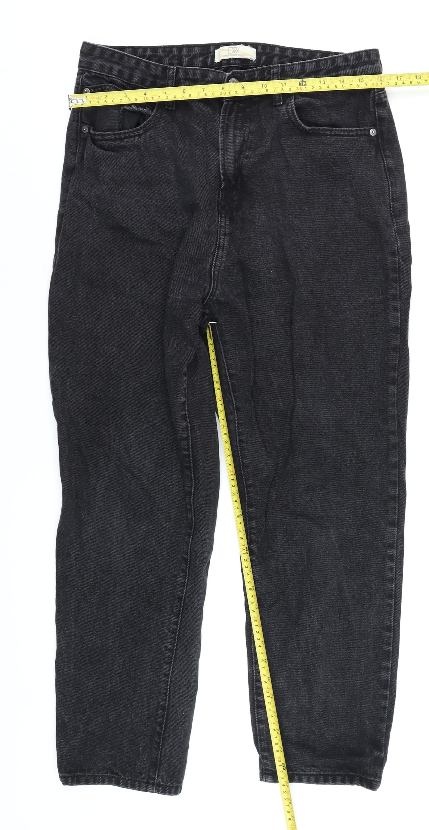 Don't Think Twice Women’s Black Mom Jeans Size 14 Regular Fit