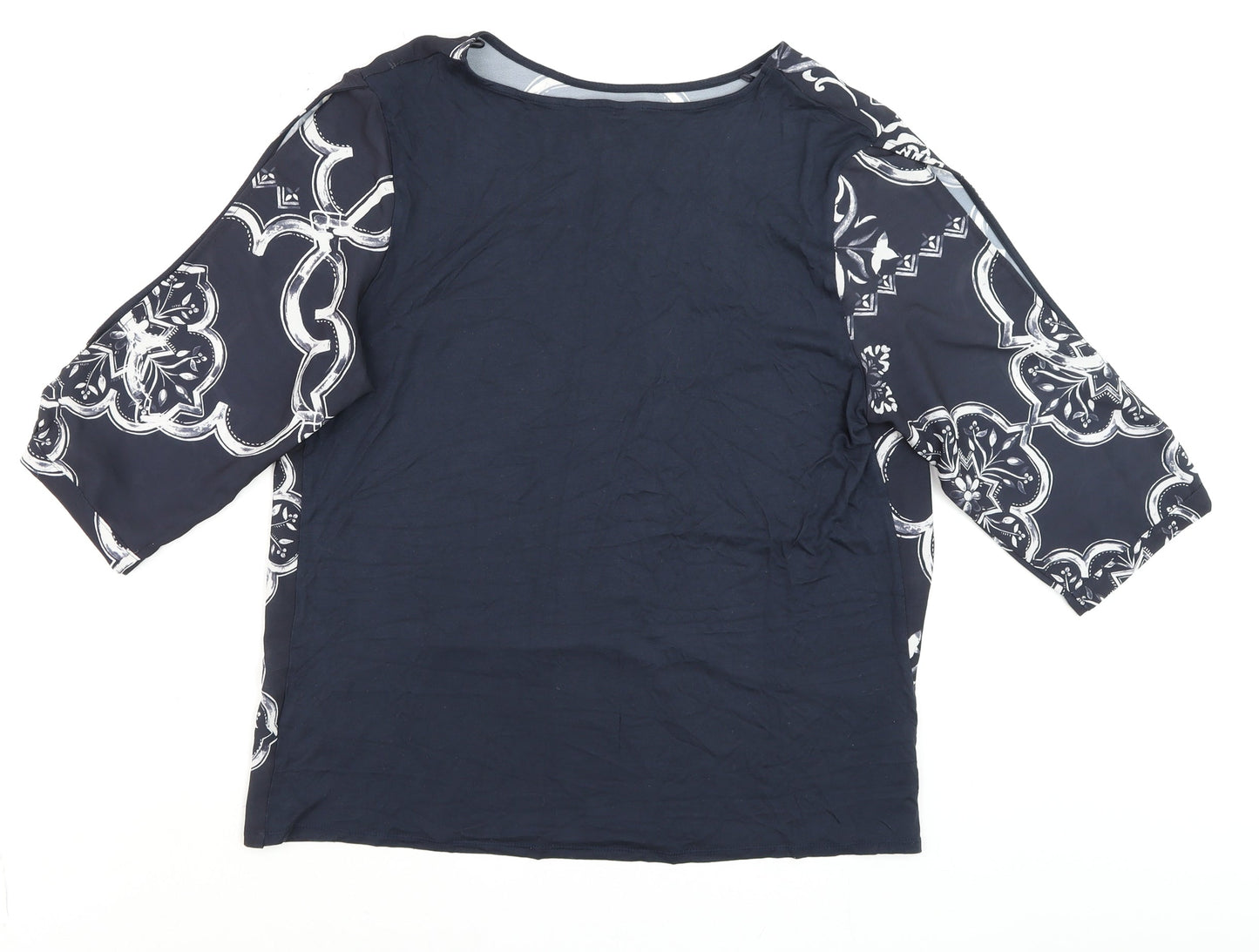 Next Women’s Blue Geometric Tunic Blouse Size 16