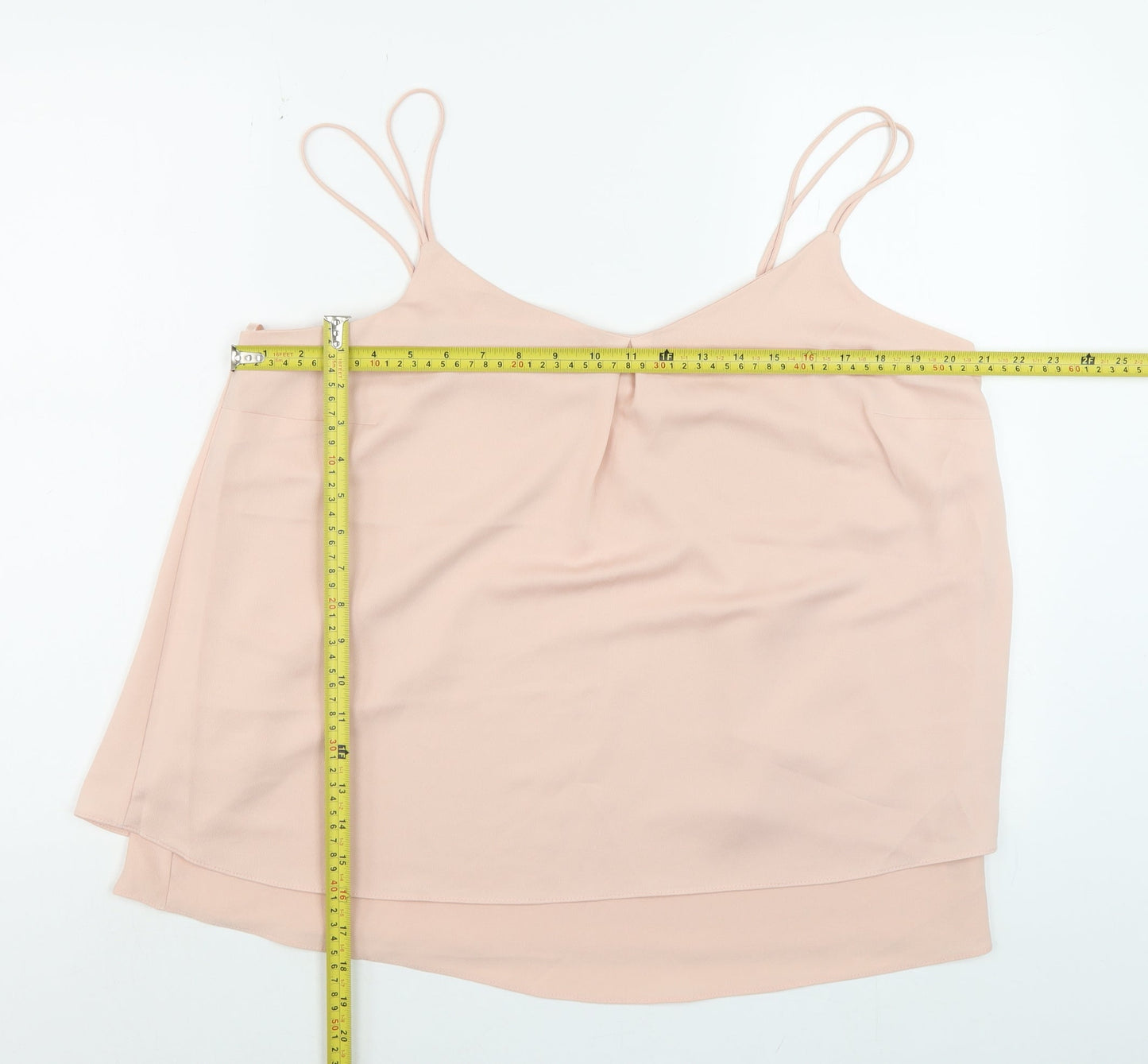 Wallis Womens Beige V-Neck Camisole Tank Top Size 14