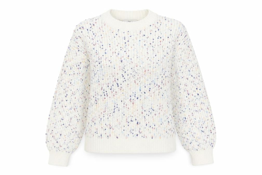 Reitmans Womens Ivory Chunky Knit Speckled Pullover Jumper Size M