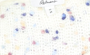 Reitmans Womens Ivory Chunky Knit Speckled Pullover Jumper Size M