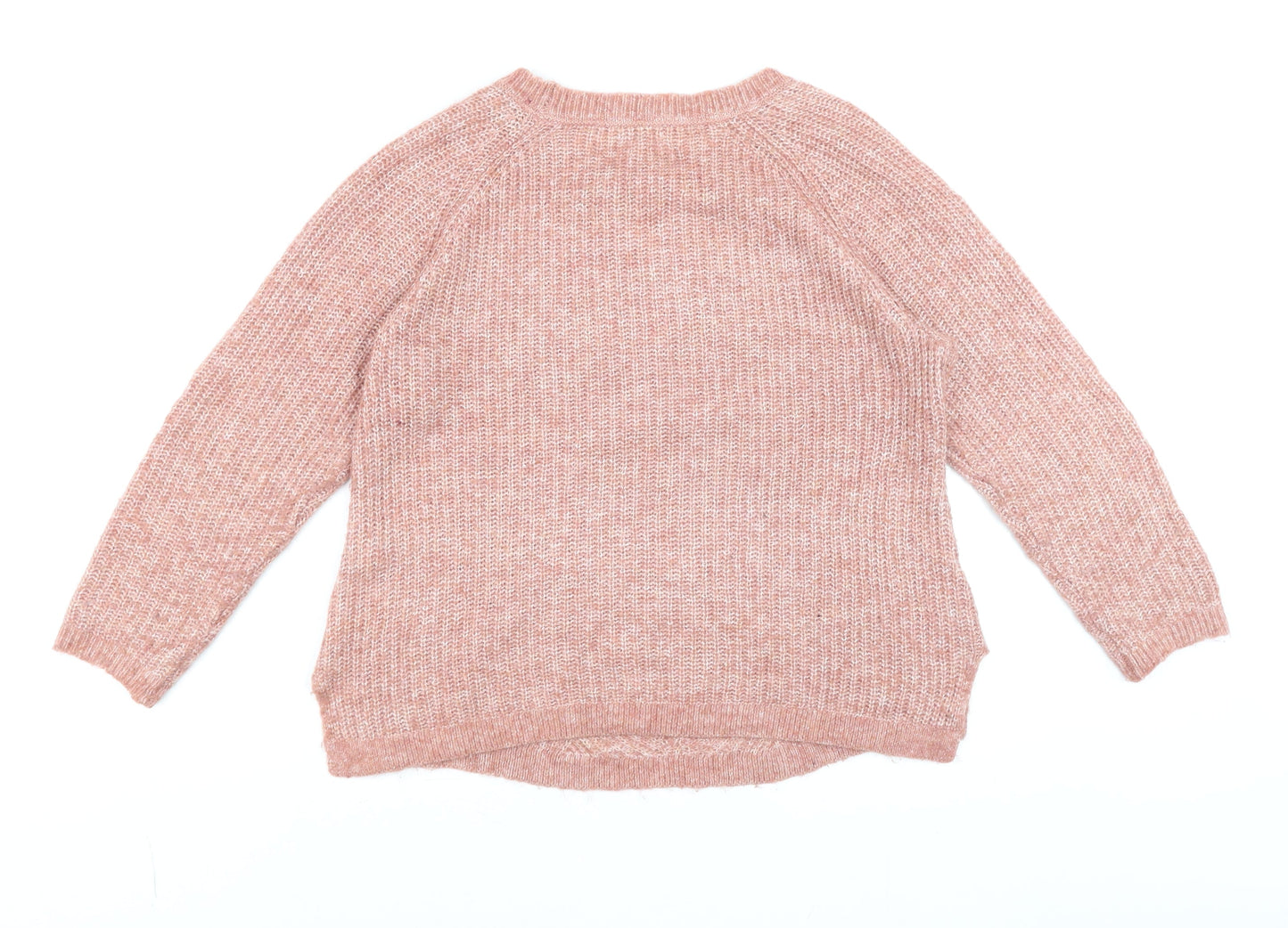 Fat Face Women Pink Chunky Knit Pullover Jumper Size 12
