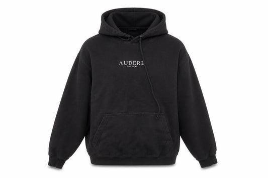 Audere Couture Women’s Black Pullover Hoodie Medium Cotton Blend