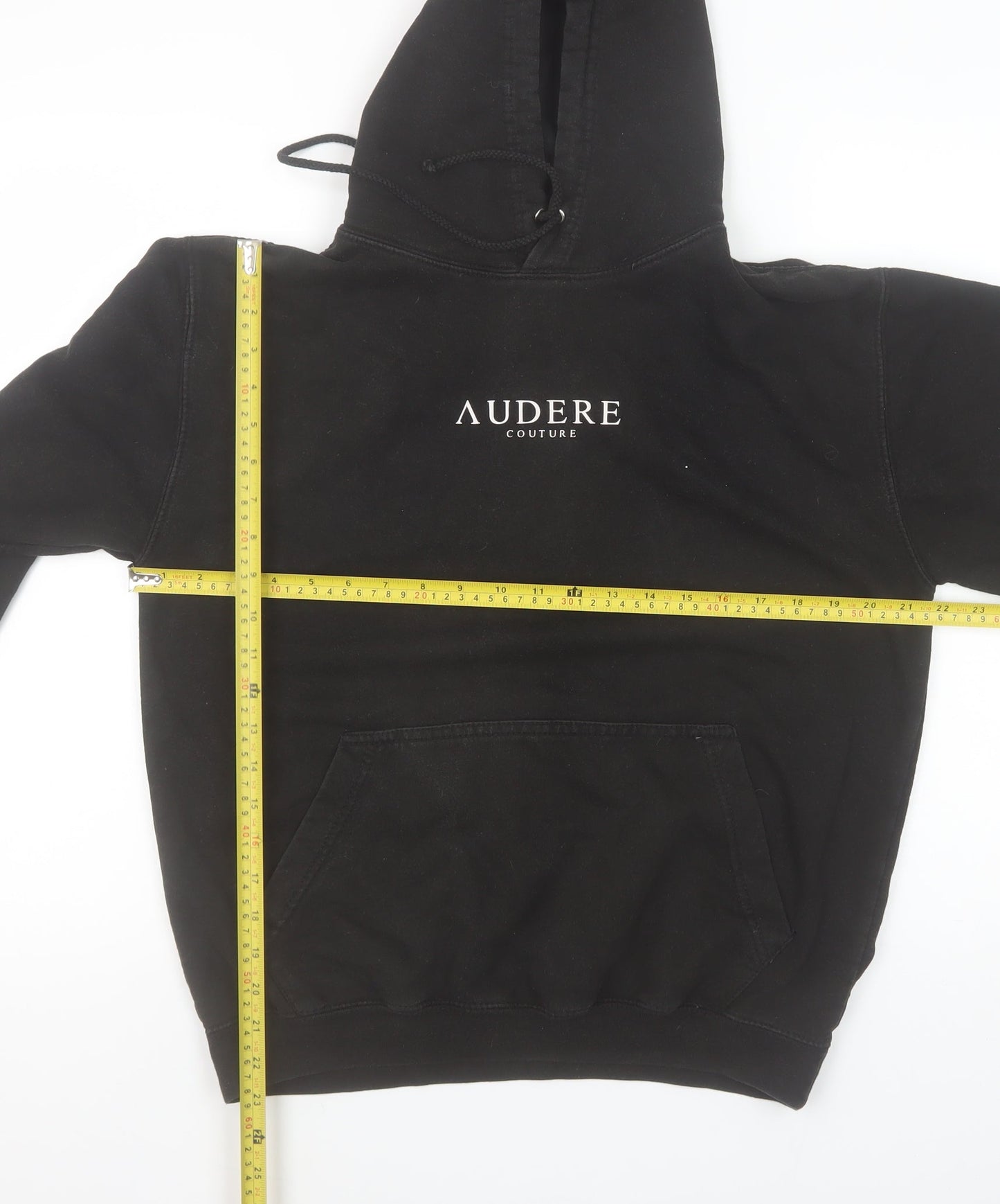 Audere Couture Women’s Black Pullover Hoodie Medium Cotton Blend