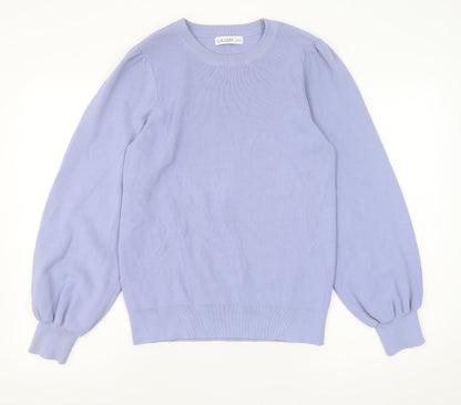 Additional front view of Gallery Women’s Purple Long Sleeve Crew Neck jumper M