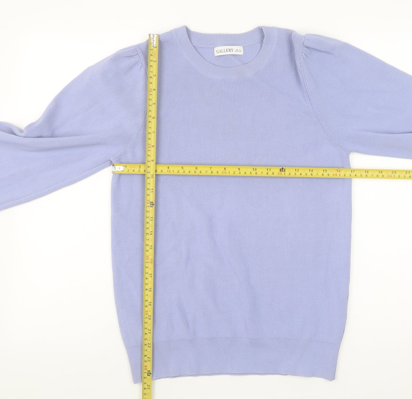 Gallery Women’s Purple Long Sleeve Crew Neck Pullover Jumper M