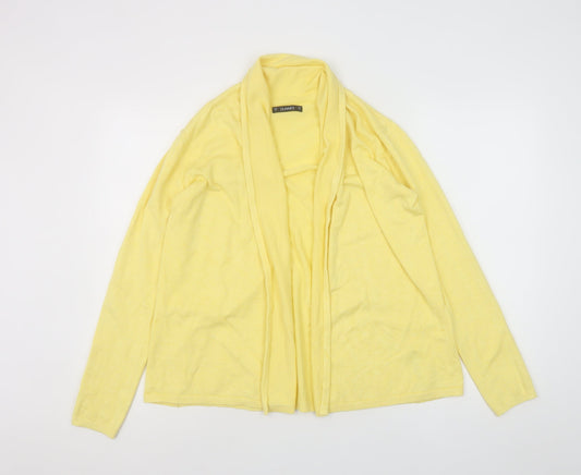 Dunnes Women's Yellow Open Front Long Sleeve Cardigan Size S