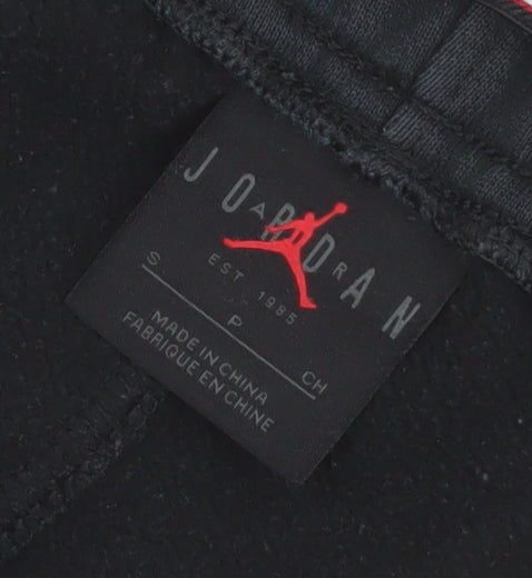 Jordan Men Black Jogger Sweatpants Small Fleece Cotton Blend