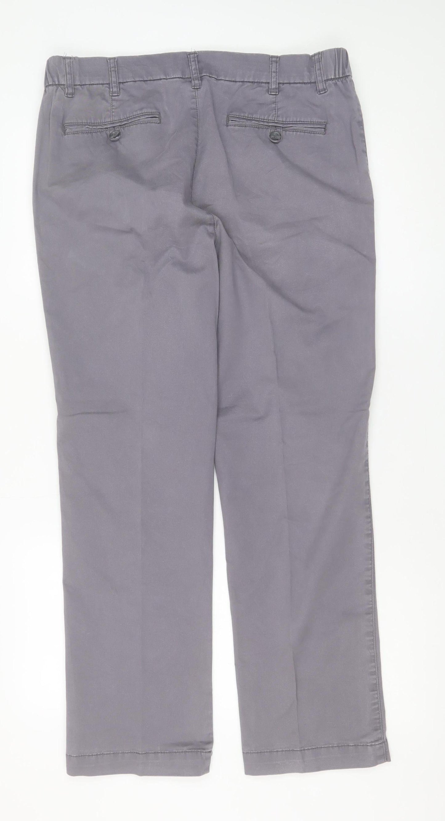 Dunnes Stores Men's Grey Chino Trousers Size 34 Regular Fit