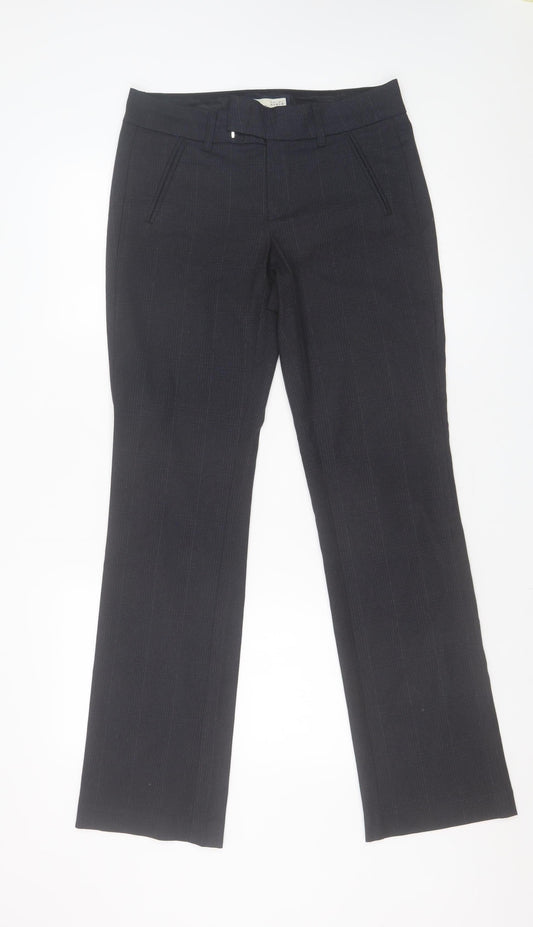 Esprit Mens Black Regular Fit Dress Trousers Size 34L Polyester Blend