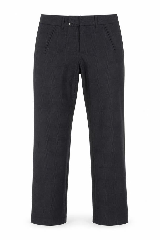 Esprit Mens Black Regular Fit Dress Trousers Size 34L Polyester Blend