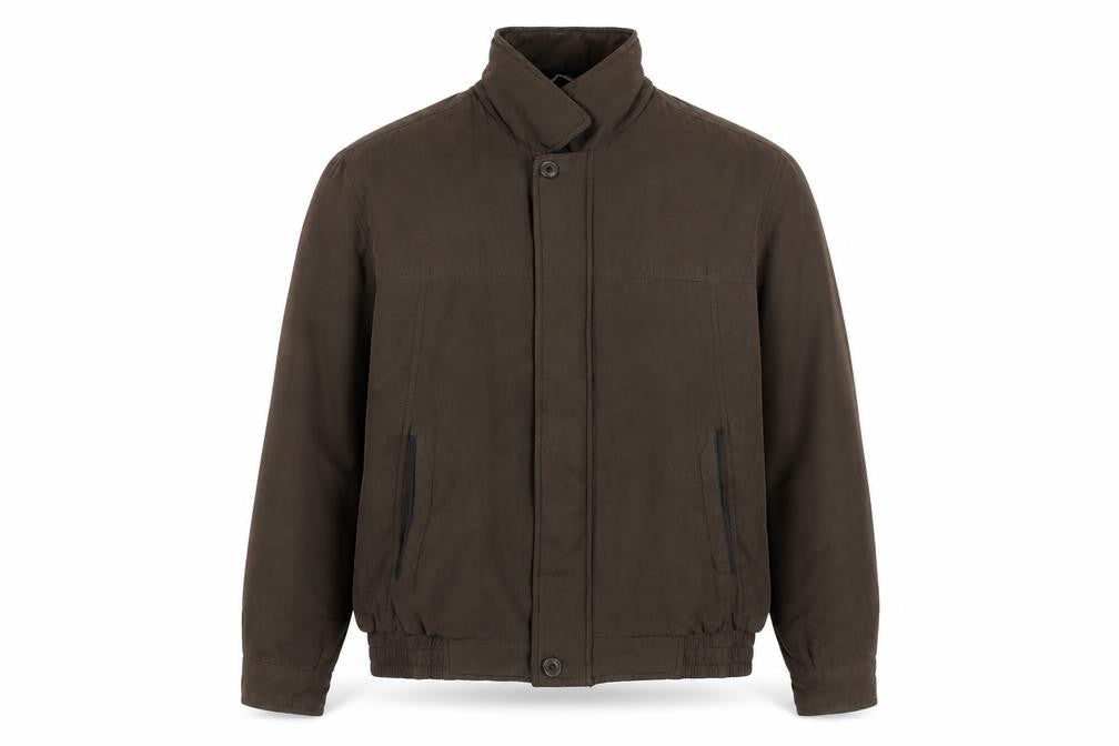 Dunnes Men's Brown XL Bomber Jacket Polyester Blend Casual Outerwear