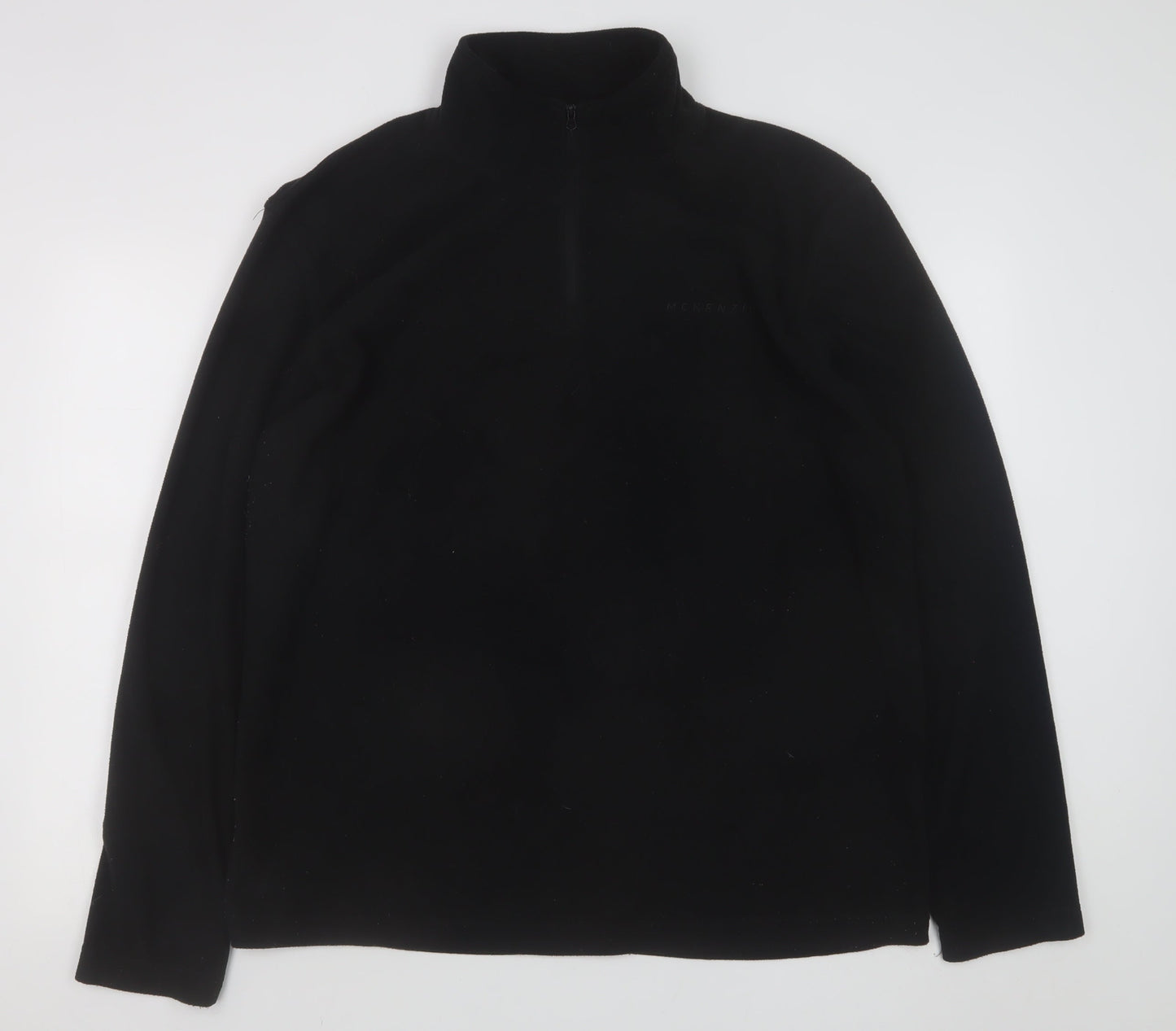 McKenzie Men’s Black Fleece 1/4 Zip Pullover Sweatshirt XL
