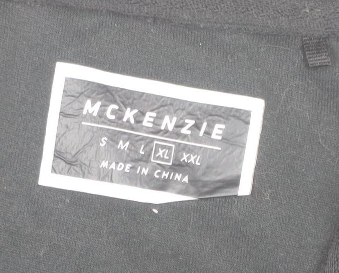 McKenzie Men’s Black Fleece 1/4 Zip Pullover Sweatshirt XL