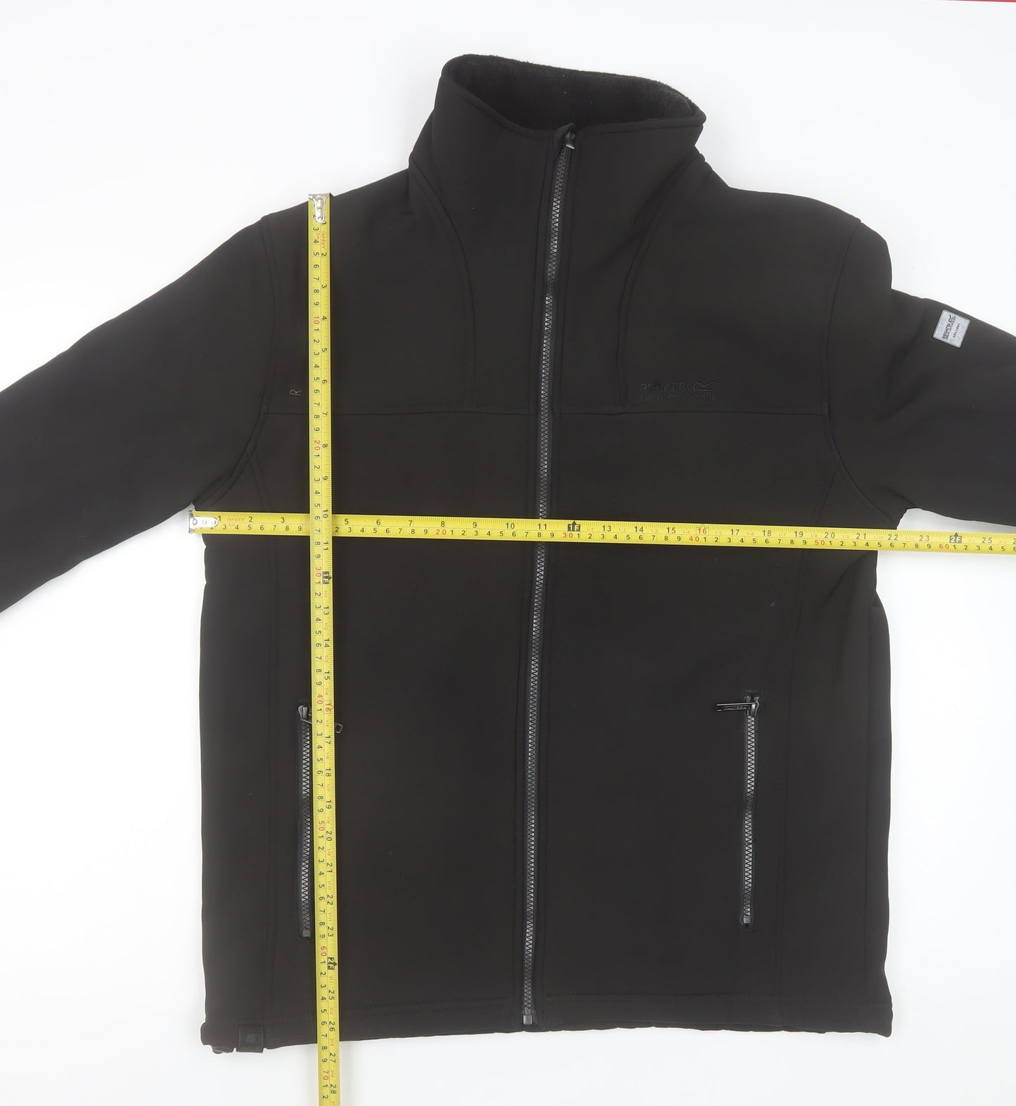 Regatta Mens Black L Softshell Jacket Windproof Water Resistant Outdoor Coat