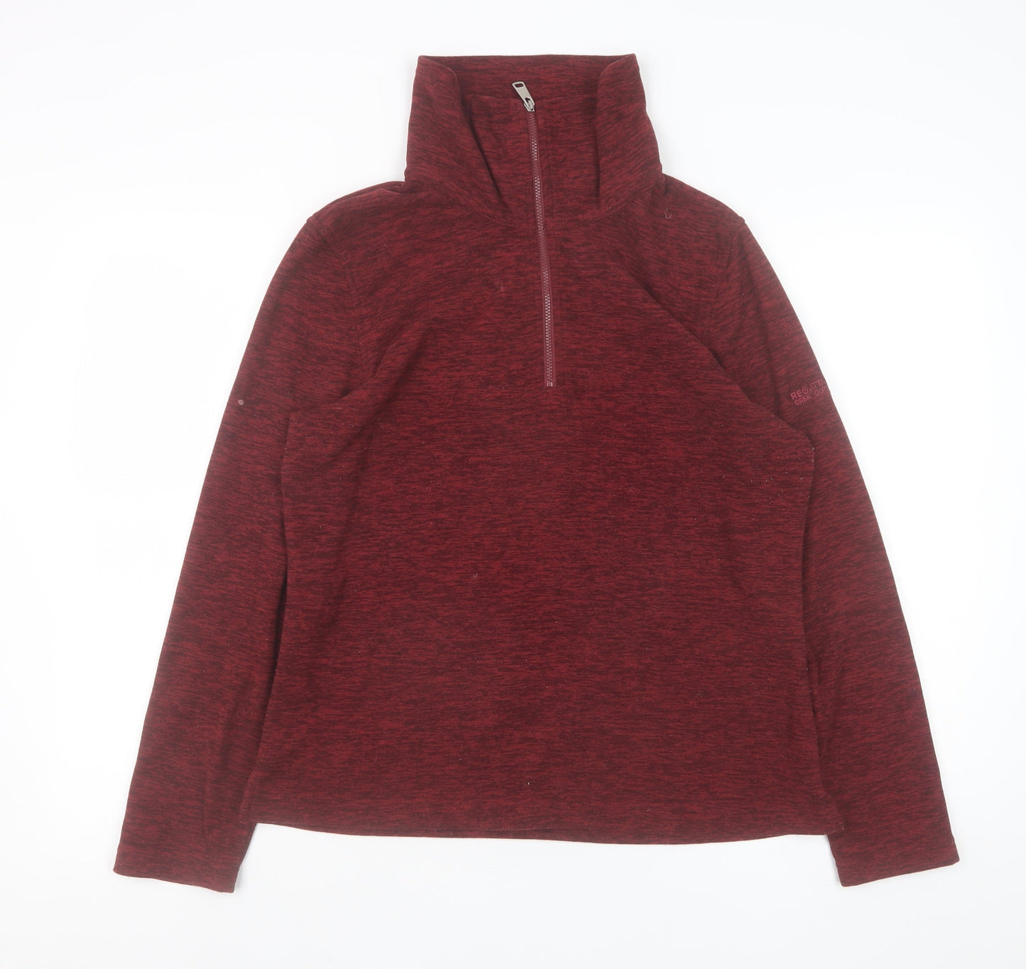 Regatta Great Outdoors Women Red 1/2 Zip Pullover Fleece UK 12