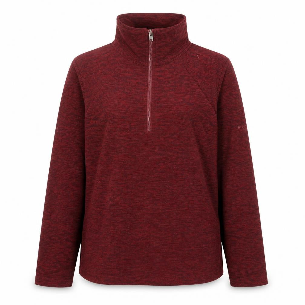 Regatta Great Outdoors Women Red 1/2 Zip Pullover Fleece UK 12