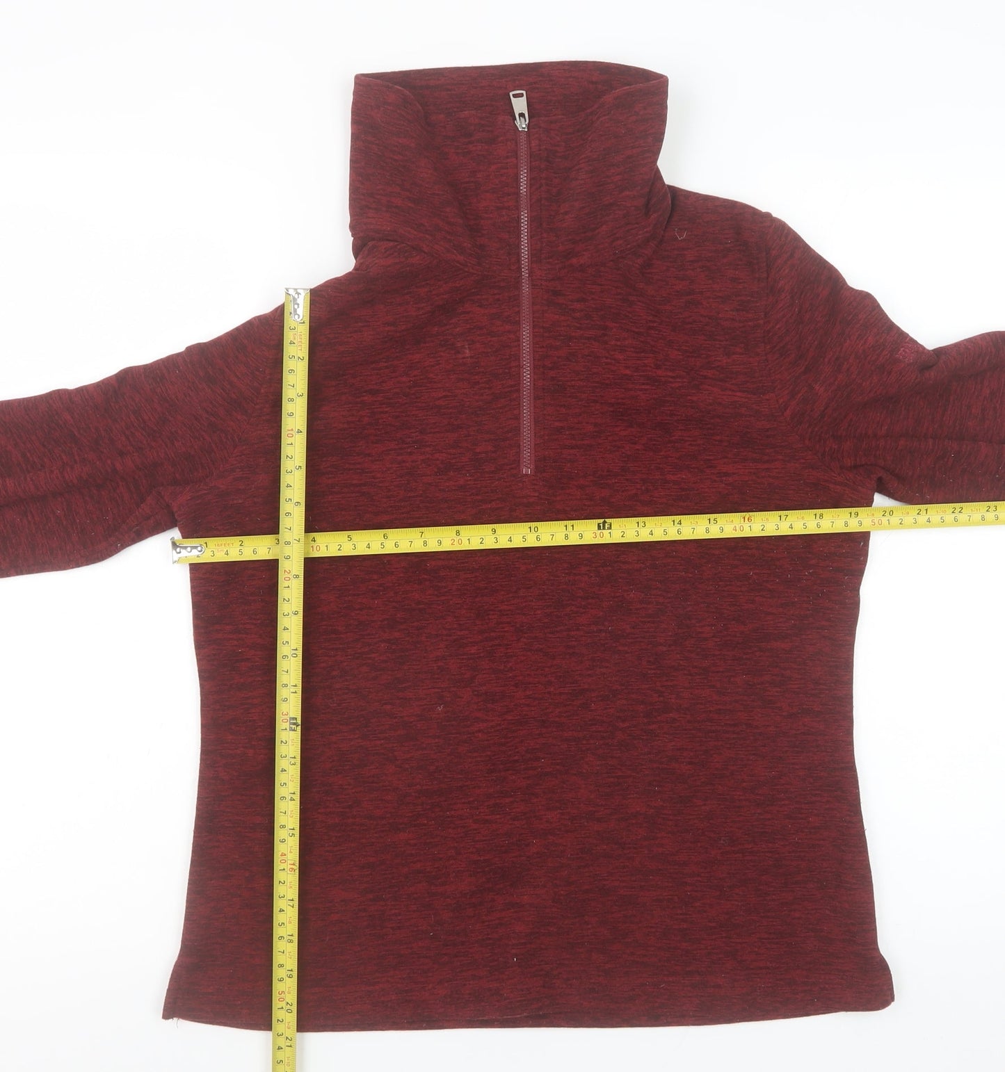 Regatta Great Outdoors Women Red 1/2 Zip Pullover Fleece UK 12