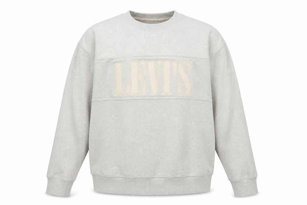 Levi's Men's Grey Relaxed Fit Crew Neck Sweatshirt Size S