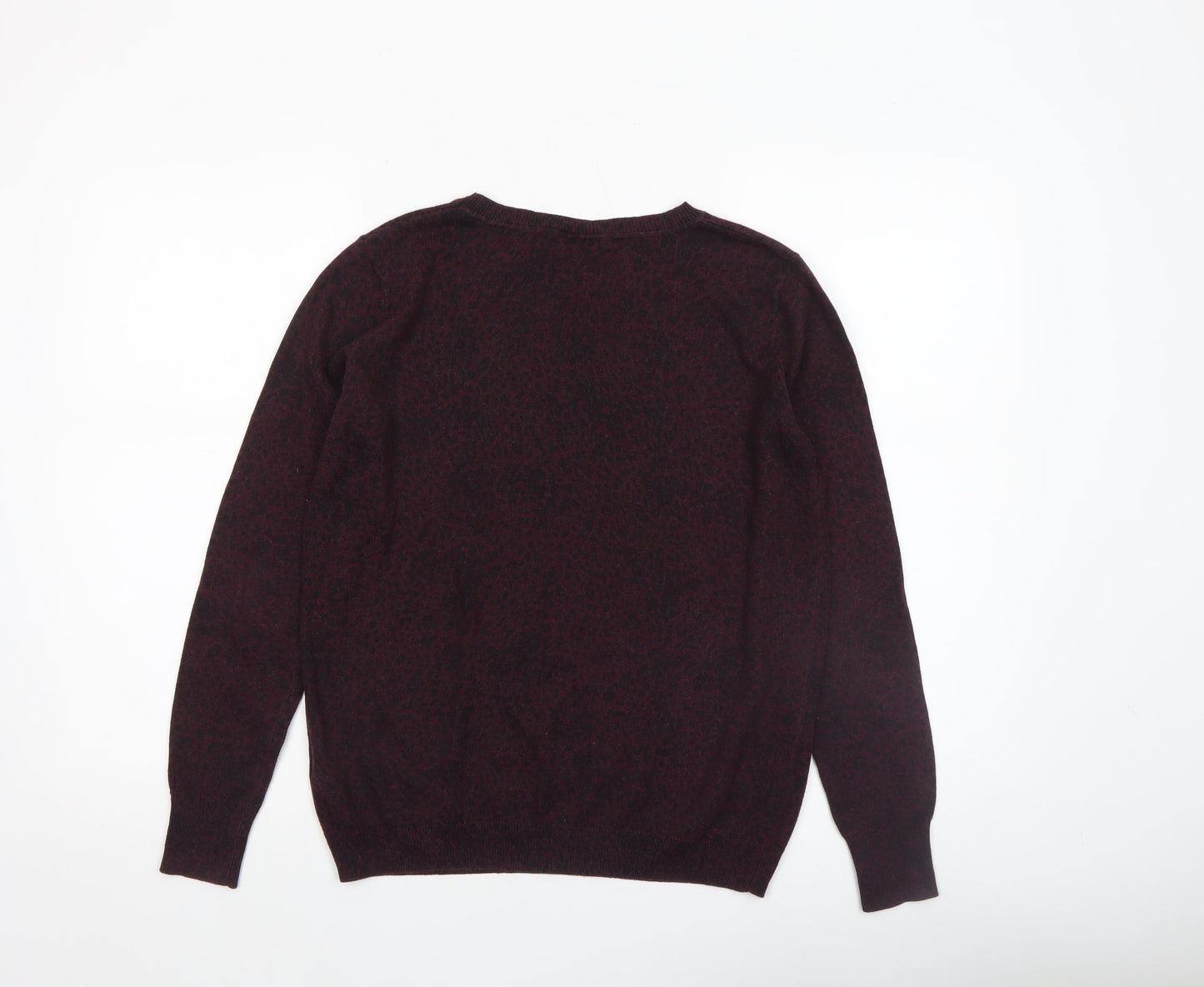 Warehouse Women Brown Animal Print Cotton Jumper Size 10